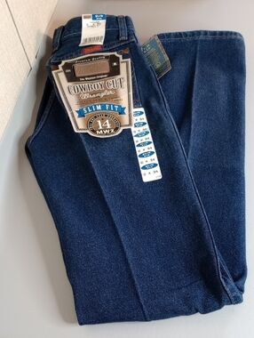 🇺🇲 Vintage Wrangler Women's 14MWZDD Cowboy Cut Slim Fit Blue Jeans Size 0x34